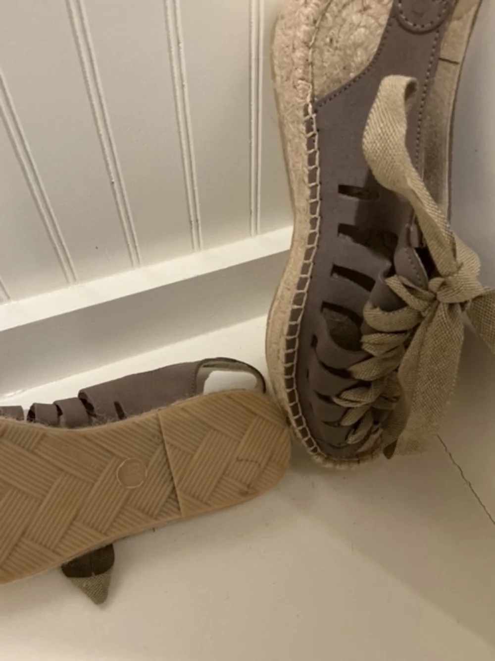 Wrap Leather Espadrilles